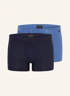 Majtki damskie - Hanro Bokserki Cotton Essentials, 2 Szt. blau - miniaturka - grafika 1