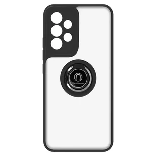 Etui Samsung Galaxy A33 5G Bi-materiał Metal Ring Function Stand czarne - Etui i futerały do telefonów - miniaturka - grafika 1