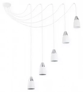 Lemir Kala Pająk lampa wisząca 5-punktowa biała O2665 W5 BIA O2665 W5 BIA - Lampy sufitowe - miniaturka - grafika 1