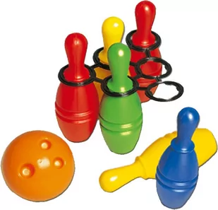 Teddies Bowling kręgle plastikowe 10 szt. 50000115 - Zabawki i gry sportowe - miniaturka - grafika 1