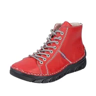 Botki damskie - Rieker Damskie krótkie botki 55020, czerwony, 40 EU - miniaturka - grafika 1