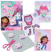 Nożyczki krawieckie - Koci Domek Gabi ZESTAW kreatywny DO NAUKI WYCINANIA A4 + bezpieczne NOŻYCZKI, wycinanki dla dzieci - miniaturka - grafika 1