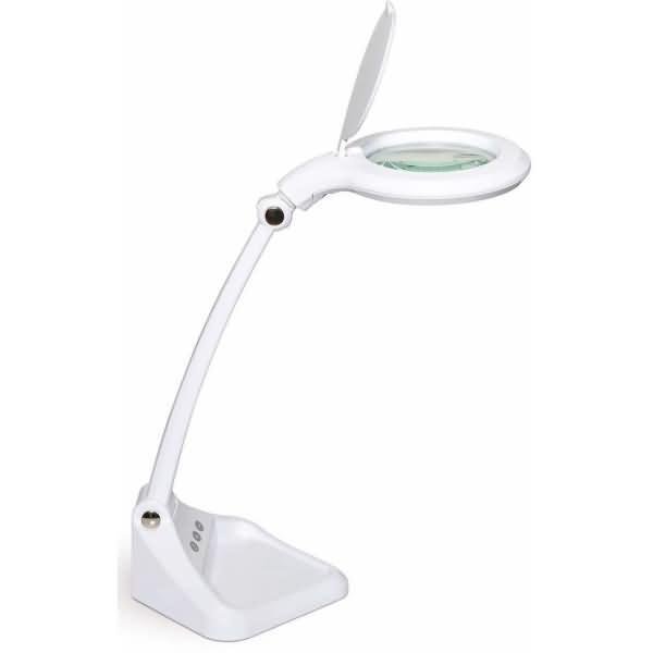 Micros Maul z lupą LED MAULiris, ściemniana, biała
