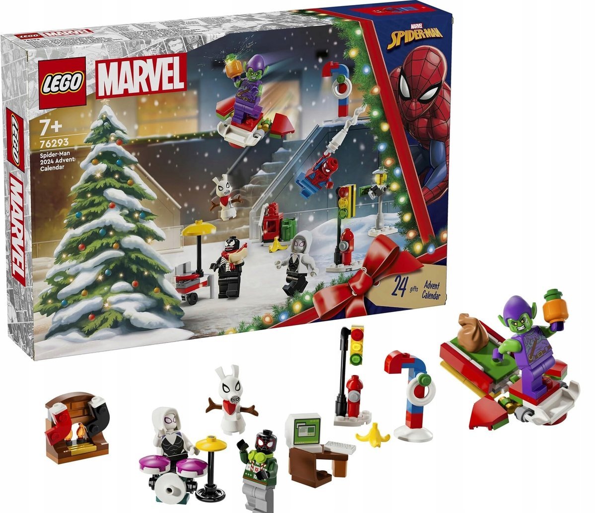 Kalendarz Adwentowy 2024 Lego Marvel Spider-Man Zabawki Klocki Dla Dzieci