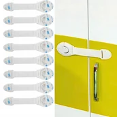 Zabezpieczenia dla dzieci - 10X ZABEZPIECZENIA SZAFEK BLOKADA SZUFLAD MEBLI DRZWI PRZED DZIEĆMI TRZYMA - miniaturka - grafika 1