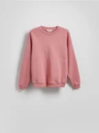 Bluzy damskie - Reserved - Bawełniana bluza - brudny róż - miniaturka - grafika 1