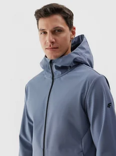 Męska kurtka softshell membrana 5000 4F 4FWAW24TSOFM283 - niebieska - Kurtki męskie - miniaturka - grafika 1