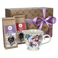 Filiżanki - Filiżanka porcelanowa z herbatą Śliwka w Cynamonie + Kwitnąca Wiśnia 345 ml Lile Colibri LI-082G - miniaturka - grafika 1