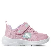 Buty dla dziewczynek - Sneakersy Skechers Easy Peasy 302885N/PKLV Różowy - miniaturka - grafika 1