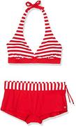 Stroje kąpielowe - High Pressure A2021/3021 Damski dwuczęściowy kostium kąpielowy, czerwony (czerwony paski), 36 - miniaturka - grafika 1