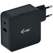 Ładowarki do telefonów - i-tec Ładowarka USB-C 60W uniwersalny zasilacz + USB-A Port 12W - miniaturka - grafika 1