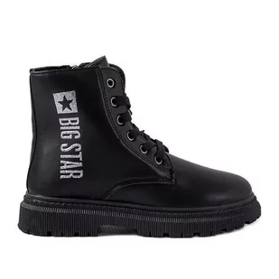 Czarne botki ocieplane Big Star MM374152 - Buty dla dziewczynek - miniaturka - grafika 1