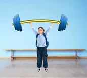 Pomoce naukowe - Kolorowa naklejka ścienna: Sztanga- mała - miniaturka - grafika 1