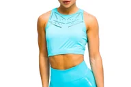 Koszulki i topy damskie - GymHero Venice Beach Top Short Bra BRA-SHORTBABYBLUE, damski biustonosz niebieski - miniaturka - grafika 1