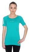 Pozostała odzież narciarska - Brubeck, Koszulka damska krótki rękaw lazurowa zieleń L, SS11080 - miniaturka - grafika 1