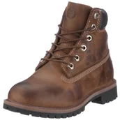 Kozaki damskie - Timberland Authentics Boots 80914, Unisex - dziecięce kozaki, brązowe, (Burnished Brown nubuk), brązowy, 37 eu - miniaturka - grafika 1