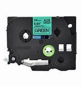 Taśmy do drukarek barwiące - Brother Taśma TZE-751 24mm x 8m zielona/czarny nadruk - miniaturka - grafika 1