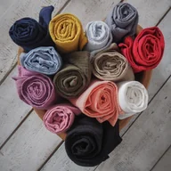 Rożki i beciki - Hi Little One otulacz dla Noworodka 100x100 cm BIO muślin White - miniaturka - grafika 1