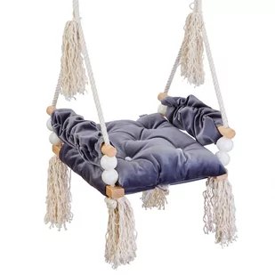 Huśtawka dla dzieci Ławka pikowana 3-7 lat Usztywniona Domowa /Grafit CE - Leżaczki i huśtawki Huśtawka dla dzieci Ławka pikowana 3-7 lat Usztywniona Domowa /Grafit CE - Leżaczki i huśtawki - miniaturka - grafika 1