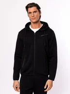 Bluzy męskie - HEAVY TOOLS MĘSKA BLUZA Z KAPTUREM ROZPINANA SALVADO CZARNA ROZMIAR XL - miniaturka - grafika 1