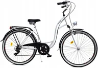 Rowery - Dallas Bike City Lux 7spd 28 cali Biało-czarny - miniaturka - grafika 1