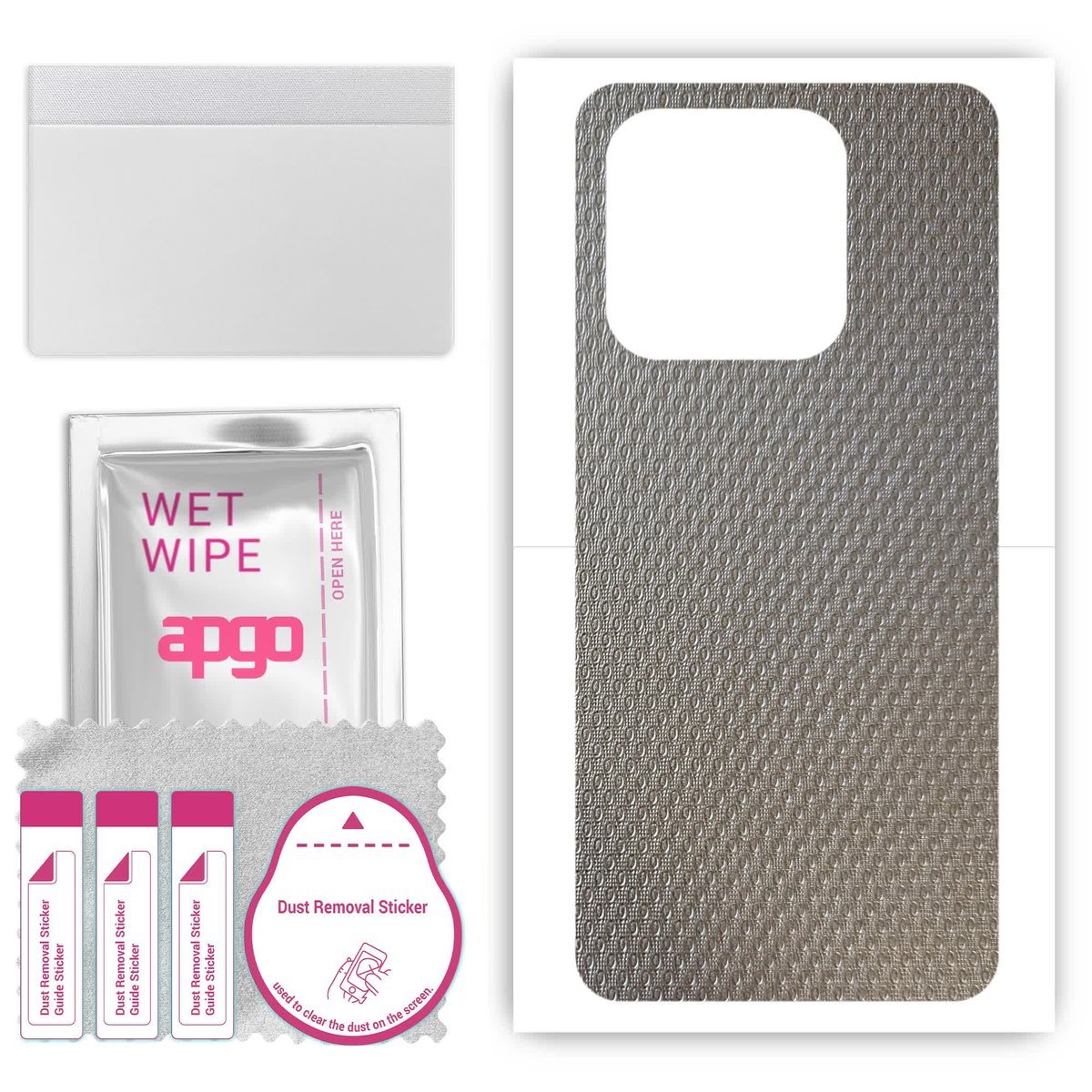 Folia naklejka skórka strukturalna na TYŁ do Tecno Pop 7 - Aluminium krople - apgo SKINS