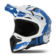 Kaski motocyklowe - Kask Cross Acerbis Profile 5 Złamany Biały/NiebieskiXS - miniaturka - grafika 1