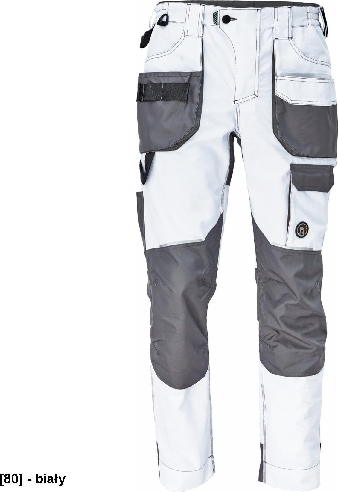 CERVA DAYBORO spodnie - męskie spodnie robocze, odblaskowe elementy, 100 % TRIFIBETEX - biały 64