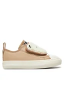 Buty dla dziewczynek - Converse Trampki Chuck Taylor All Star One Strap Ox A10040C Beżowy - miniaturka - grafika 1