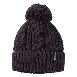 Czapka zimowa Jack Wolfskin POMPOM BEANIE midnight plum - ONE SIZE - Czapki męskie - miniaturka - grafika 1