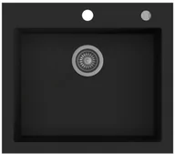 Zlewozmywaki - Zlewozmywak granitowy Kernau KGS H 60 1B Deep Black - miniaturka - grafika 1