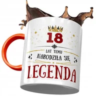 Kubki - Kubek Pomarańczowy na Urodziny 18 18ste 18-ste z Nadrukiem ze Zdjęciem + Opakowanie na prezent (wzór 04) - miniaturka - grafika 1