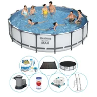 Baseny ogrodowe - Basen Plus Akcesoria - Bestway Steel Pro MAX 549x122 cm Okrągły - miniaturka - grafika 1