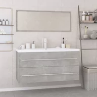 Meble łazienkowe - Lumarko Zestaw mebli łazienkowych, betonowa szarość - miniaturka - grafika 1