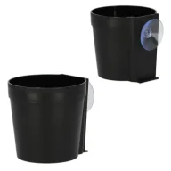 Donice - Esschert Design Czarna doniczka z przyssawką - miniaturka - grafika 1