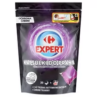 Środki do prania - Carrefour Expert Kapsułki do prania do tkanin czarnych i ciemnych 400 g (20 prań) - miniaturka - grafika 1