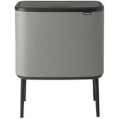Kosze na śmieci - Brabantia Kosz na śmieci Bo Touch Bin 11 l + 23 l mineral concrete grey 127243 - miniaturka - grafika 1