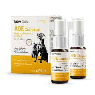Lab-v ADE Complex – Kompleks witamin A, D i E w formie spreju dla psów i kotów 2 x 10ml - Suplementy i witaminy dla psów - miniaturka - grafika 1