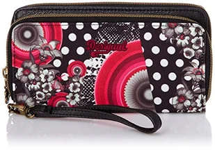 Desigual Mone_TWOLEVELS FLOWER GEOMETRI portmonetki, 19x11x4 cm, czarny - czarny 2000-19x11x4 cm (B x H x T) - Portfele - miniaturka - grafika 1