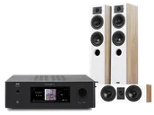 Kino domowe - NAD T758 V3i (czarny) + Diva 5 (dąb) + Diva 7 (dąb) - miniaturka - grafika 1