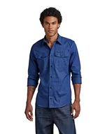 Koszule męskie - G-STAR RAW Męska koszula granatowa, Wielokolorowy (Ballpen Blue Micro Check D20165-d341-d945), XS - miniaturka - grafika 1