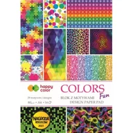 Podobrazia, bloki, papiery - Blok z motywami Colors Fun A4/16K HAPPY COLOR - miniaturka - grafika 1