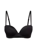 Biustonosze - Calvin Klein Biustonosz damski na fiszbinach Kobiety Sztuczne włókno czarny jednolity, 70B - miniaturka - grafika 1