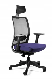 Fotel biurowy, krzesło biurowe Fotel biurowy, ergonomiczny, Anggun, navyblue, czarny - Fotele i krzesła biurowe - miniaturka - grafika 1