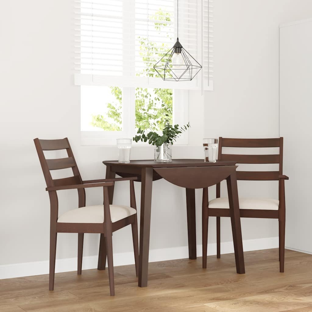 vidaXL Krzesła do jadalni z poduszkami 2 szt. lite drewno gumowe