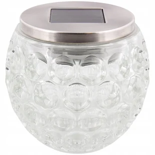 LAMPA SOLARNA SZKLANA KULA W KÓŁKA DEKORACJA OGRODU KOLOROWA STOJĄCA - Lampy ogrodowe - miniaturka - grafika 1