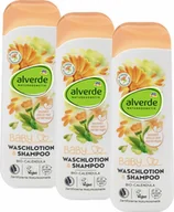 Kosmetyki kąpielowe dla dzieci - 3 x kosmetyki naturalne alverde - płyn do mycia i szampon dla dzieci (3 x 250 ml) - miniaturka - grafika 1
