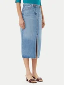 Spódnice - Morgan Spódnica jeansowa 251-JROMA Niebieski Regular Fit - miniaturka - grafika 1