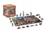 Puzzle - Wooden City Wooden City Puzzle drewniane 3D Ulica w centrum Main street L US0043-L - miniaturka - grafika 1