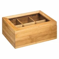 Pojemniki kuchenne - 5five Simple Smart Pudełko na herbatę pudełeczko na saszetki herbaty skrzynka na saszetki drewniana herbaciarka B07DQCCWMP - miniaturka - grafika 1